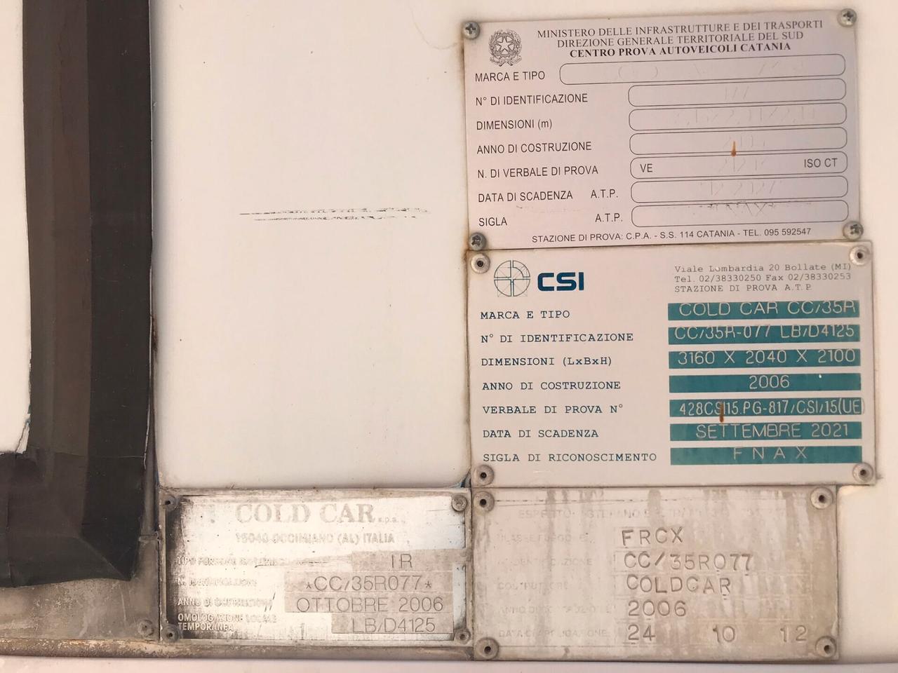 IVECO DAILY 35 C15 CELLA FRIGO ATP 12/2027