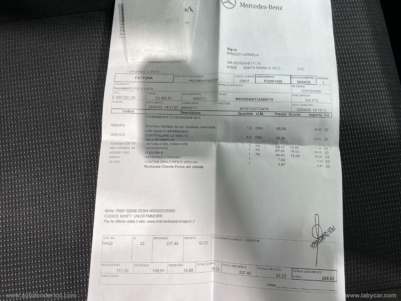 MERCEDES-BENZ C 200 CDI BlueEFFICIENCY Elegance