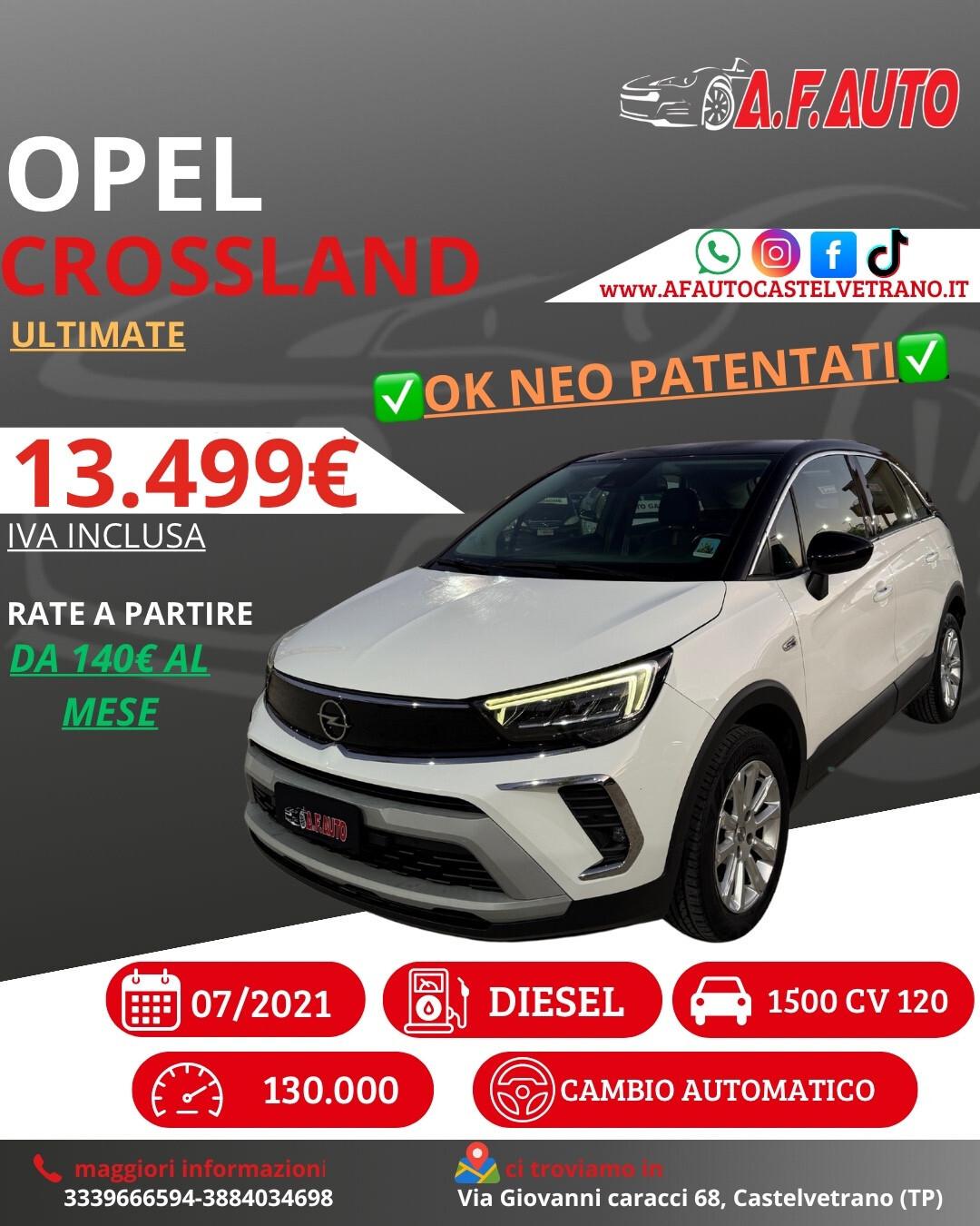 Opel Crossland Crossland 1.5 ECOTEC D 120 CV Start&Stop aut. Ultimate