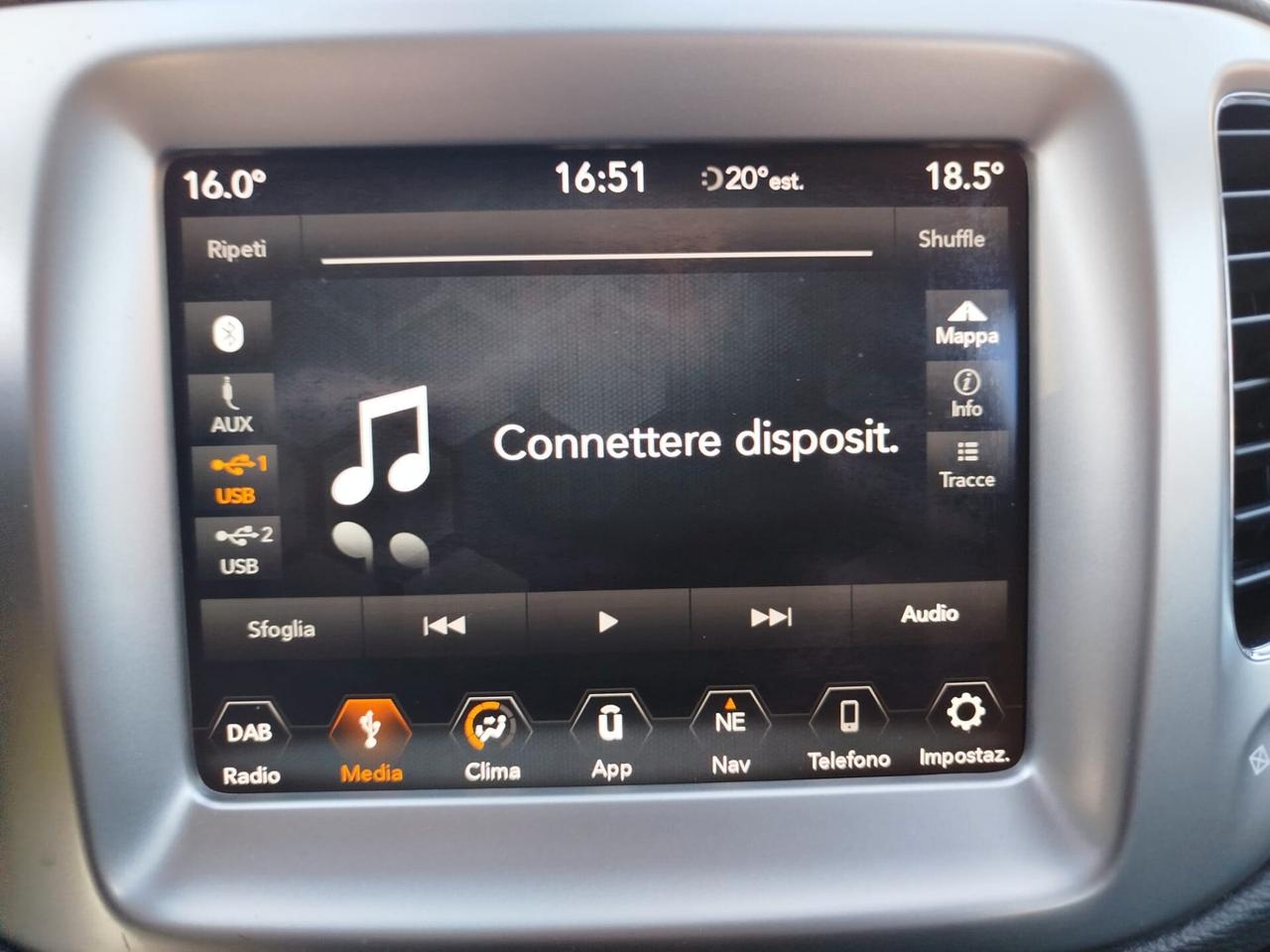 COMPASS 1.6mjt-120cv*PREZZO VERO* KM CERTI-GARANZIA 12 MESI