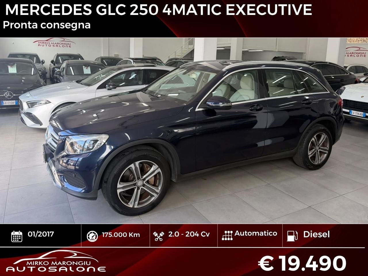 Mercedes GLC 250 d 4Matic Executive FINANZIABILE