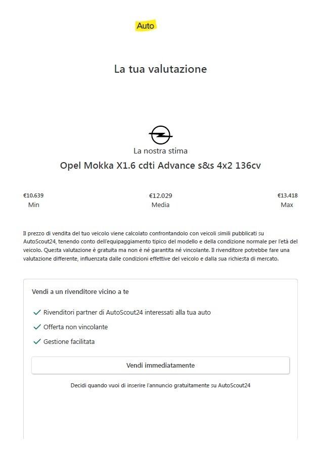 Opel Mokka X 1.6 CDTi Unico Prop. 111000Km