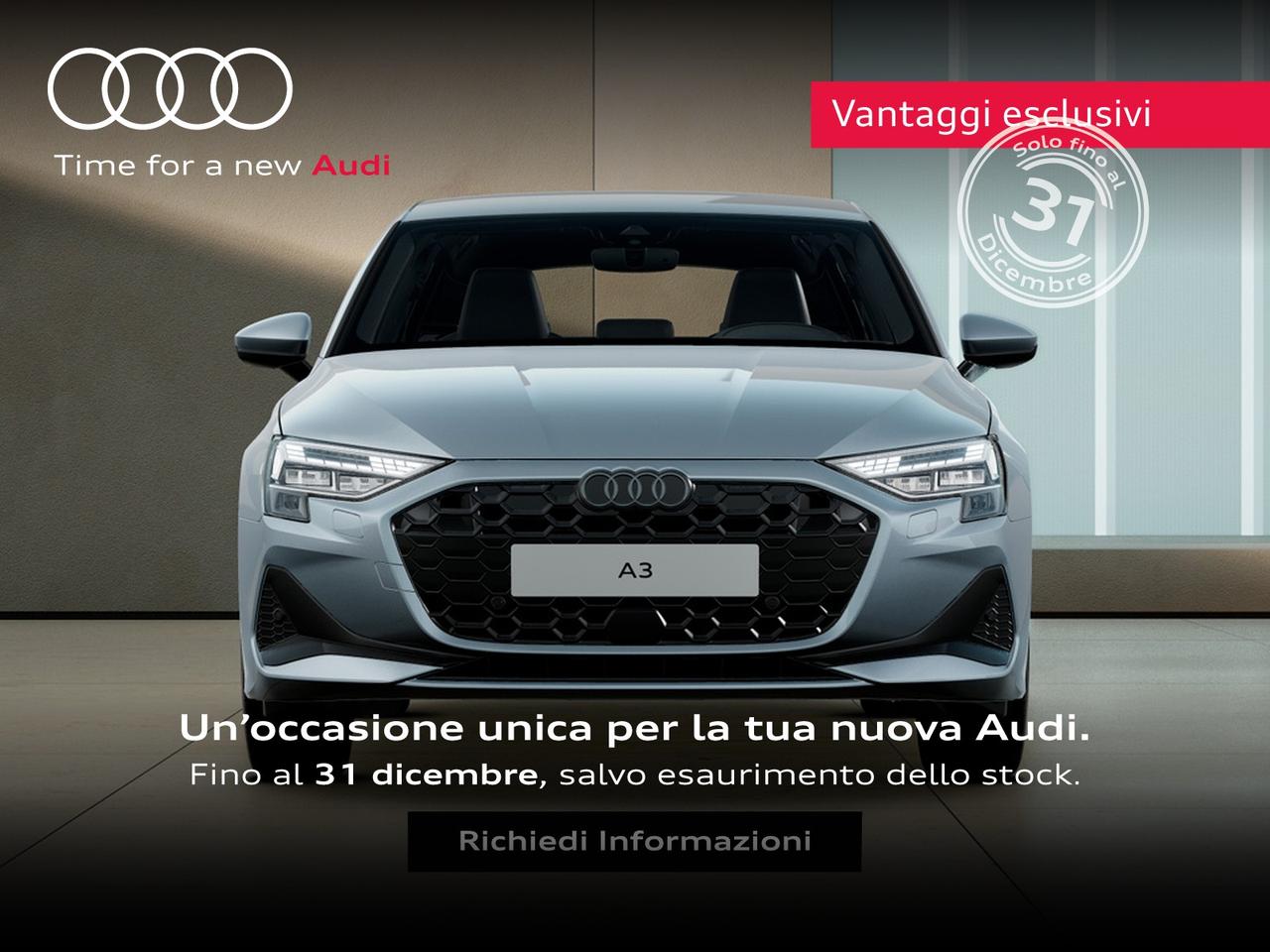 Audi A3 sportback 1.5 tfsi e business advanced 204cv s-tronic