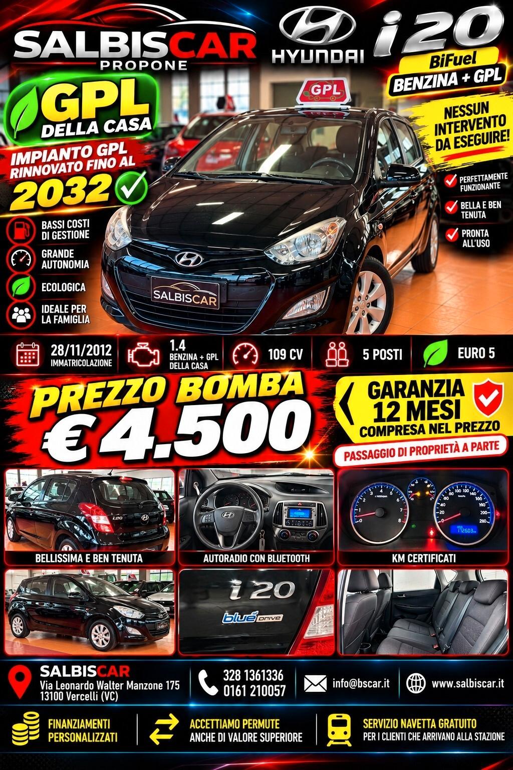 Hyundai i20 1.2 5p. BlueDrive GPL Classic