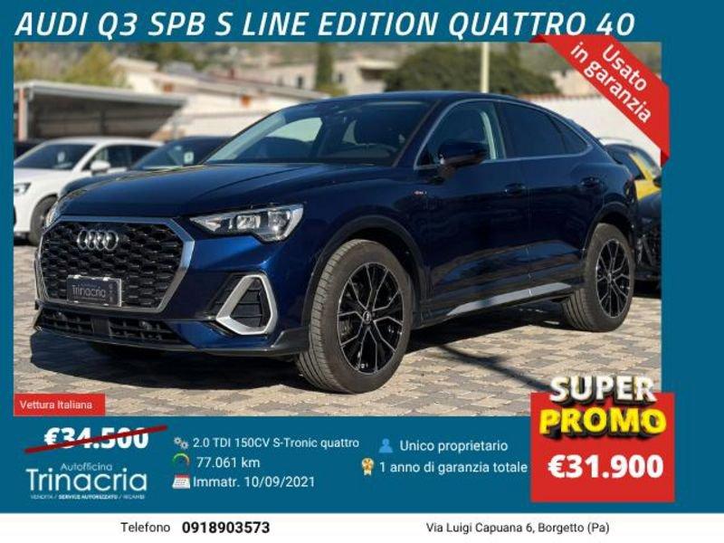 Audi Q3 SPB S line edition 2.0 TDI 150CV S-Tronic quattro 35
