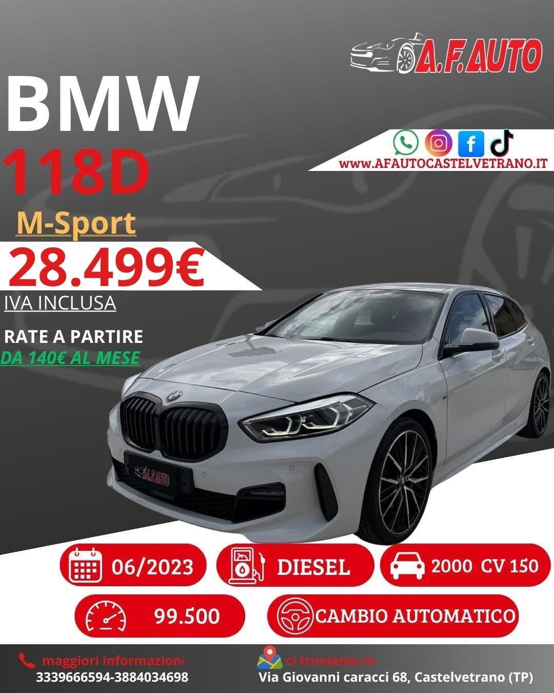 Bmw 118d 5p. Msport
