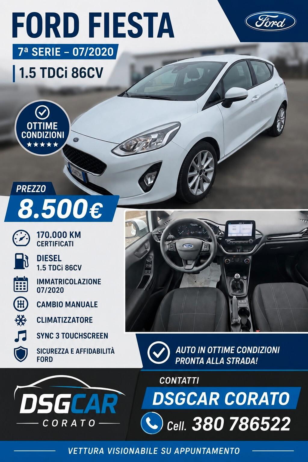 Ford Fiesta 1.5 tdci 86cv 5 porte