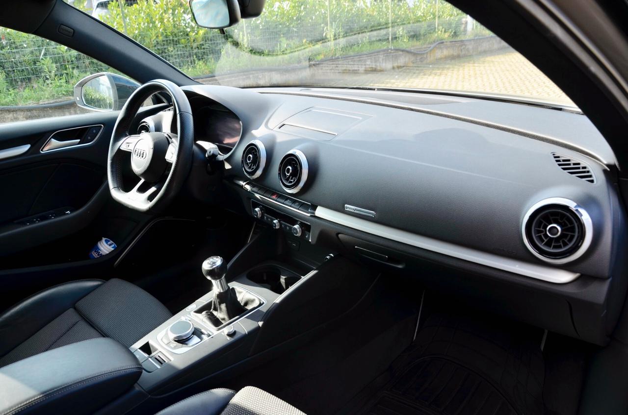 AUDI A3 SPB 35 2.0 TDI S-LINE INT-EXT 150cv, SERVICE UFF AUDI, EURO 6D, FARI LED, NAVI, 19", PERMUTE