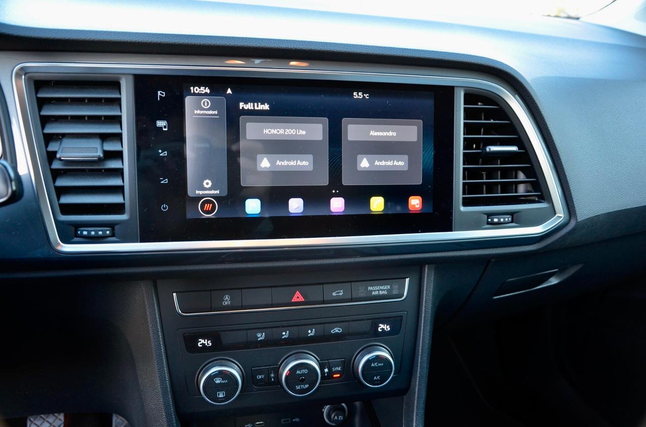 SEAT ATECA 2.0 TDI BUSINESS 150cv, UNICO UTILIZZATORE, SERVICE SEAT, EURO 6D, KEYLESS, FARI LED, RETROCAMERA, APPLE ANDROID, PERMUTE