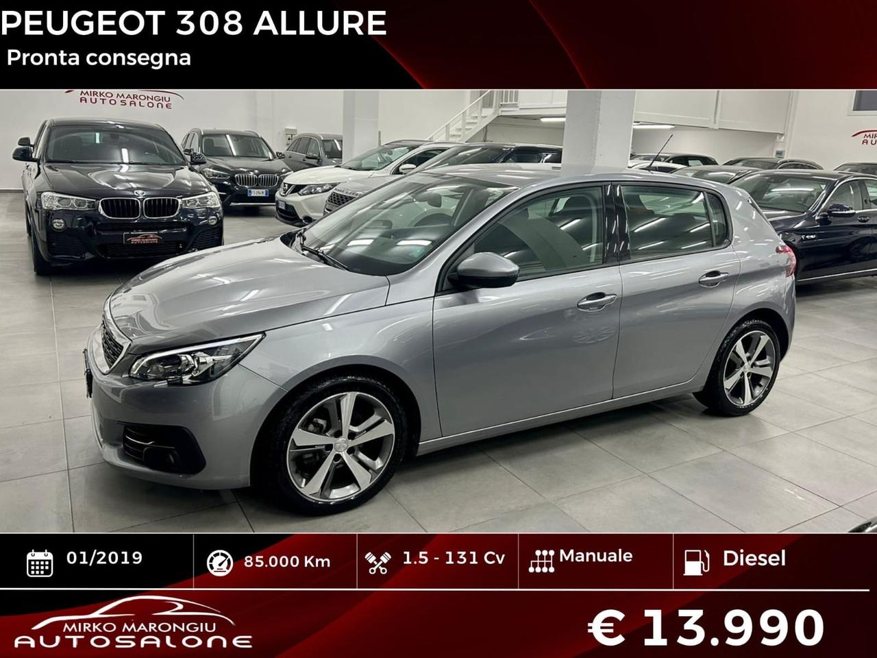 Peugeot 308 BlueHDi 130 S&S Allure FINANZIABILE