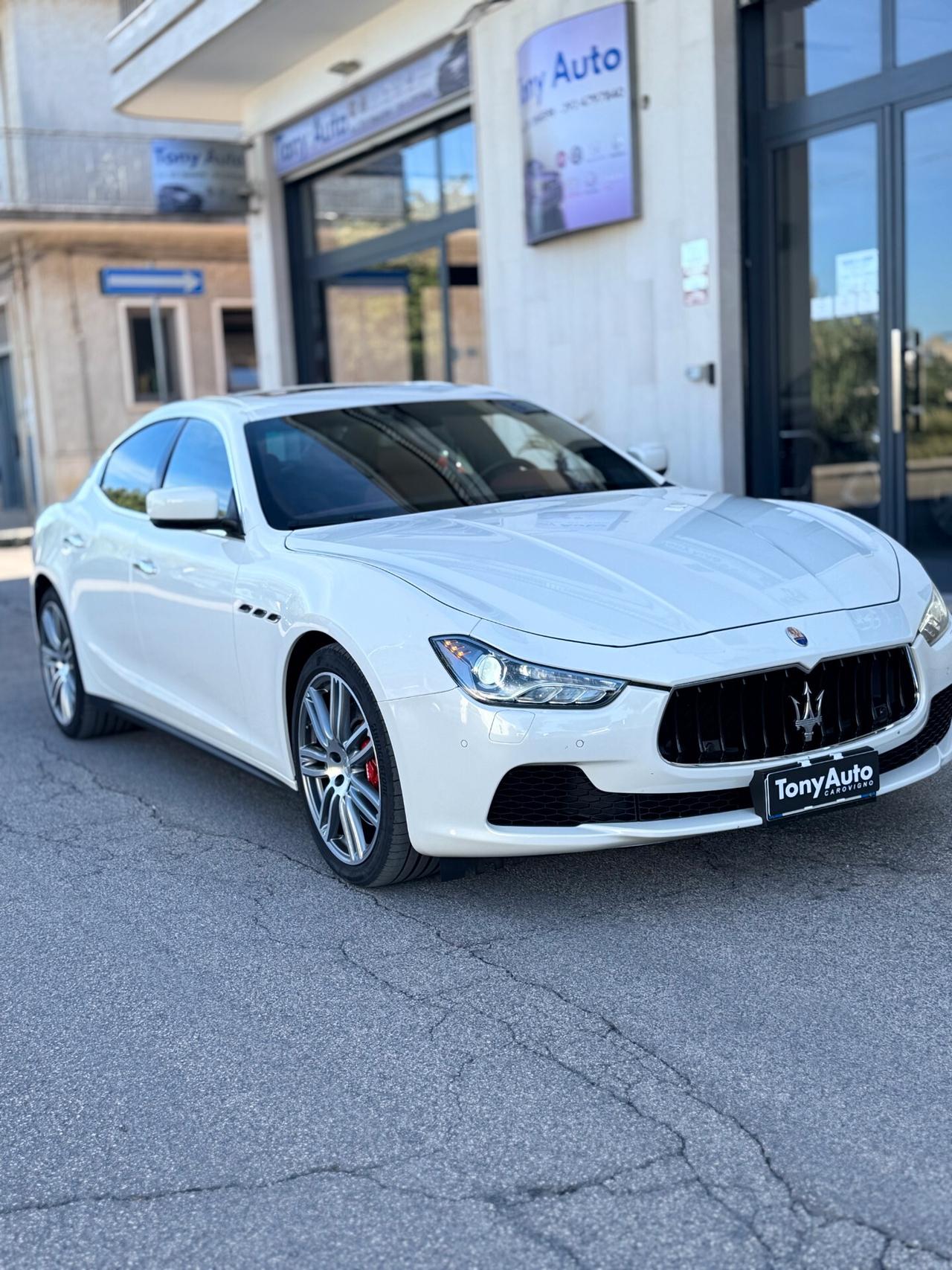 Maserati Ghibli 3.0 V6 bt S Q4 410cv auto E6 TETTO APRIBILE,TELECAMERA,PELLE CARTIER,NAVI,km certificati