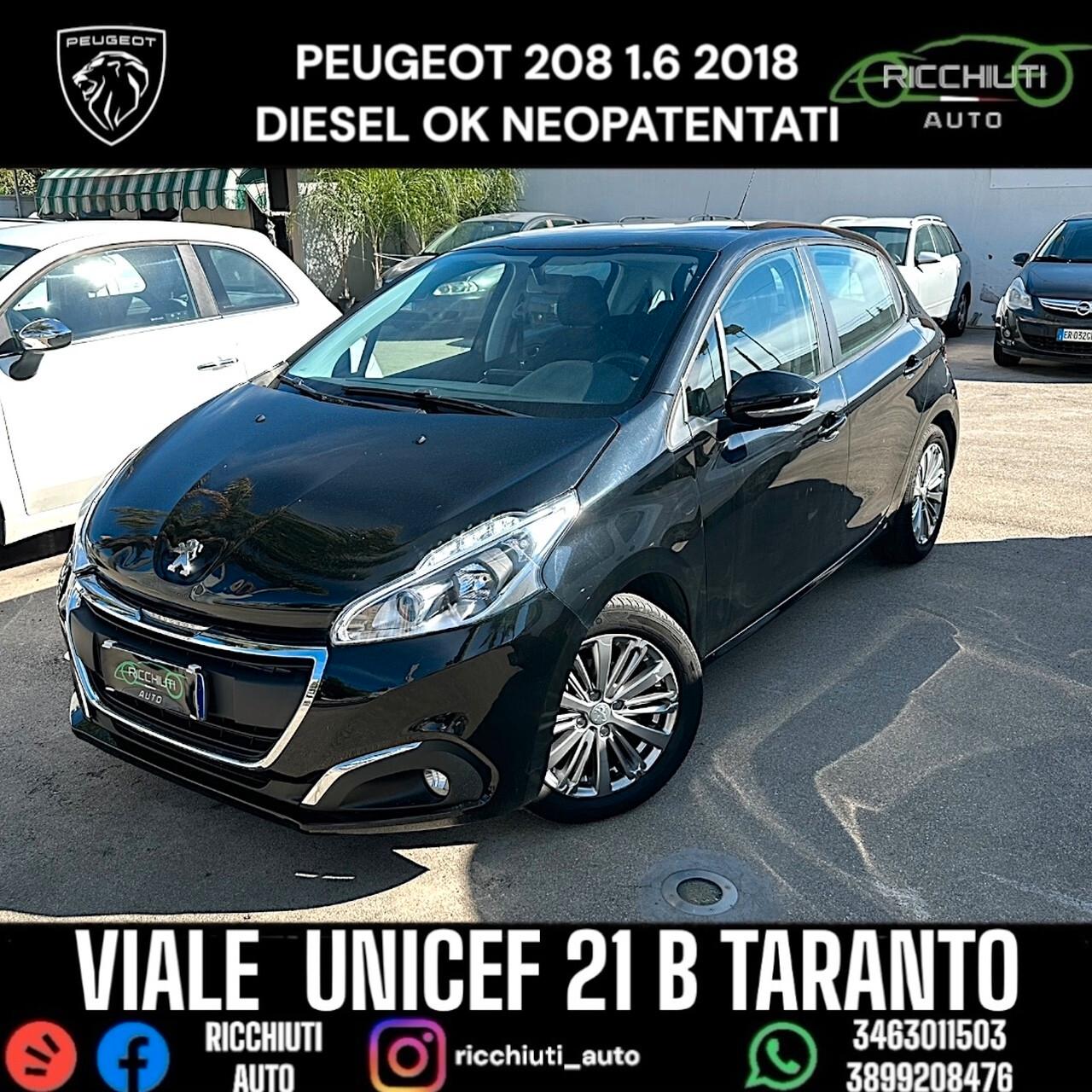 PEUGEOT 208 1.6 DIESEL 2018 OK NEOPATENTATI 55KW