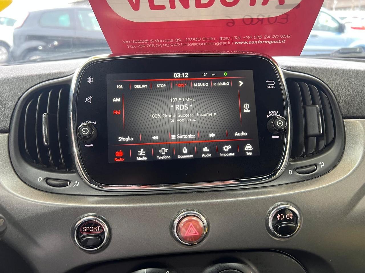 FIAT 500 S' 900 TURBO BENZINA 105CV