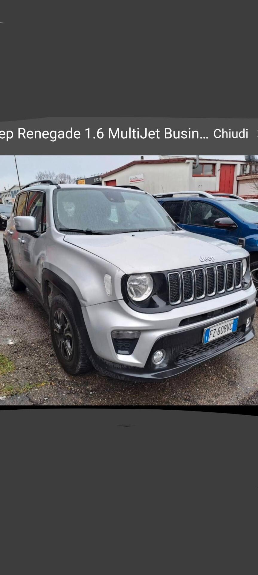 JEEP RENEGADE BUSINESS 1.6 DIESEL 11/2019 KM95.000 LED/NAV/SENS POST