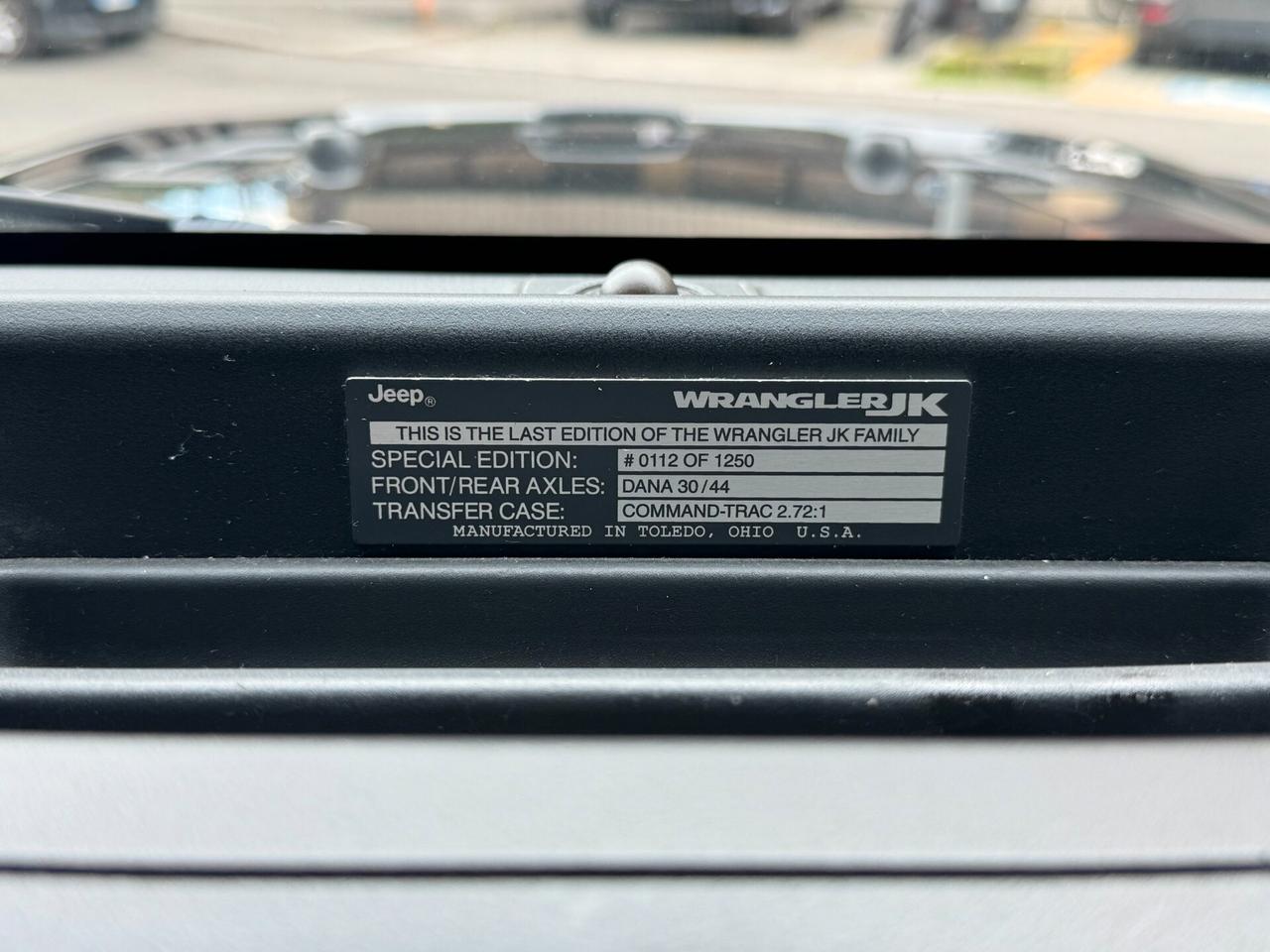 Jeep Wrangler Unlimited 2.8 JK Edition LAST EDITION-#0112 OF 1250-ITALIANA