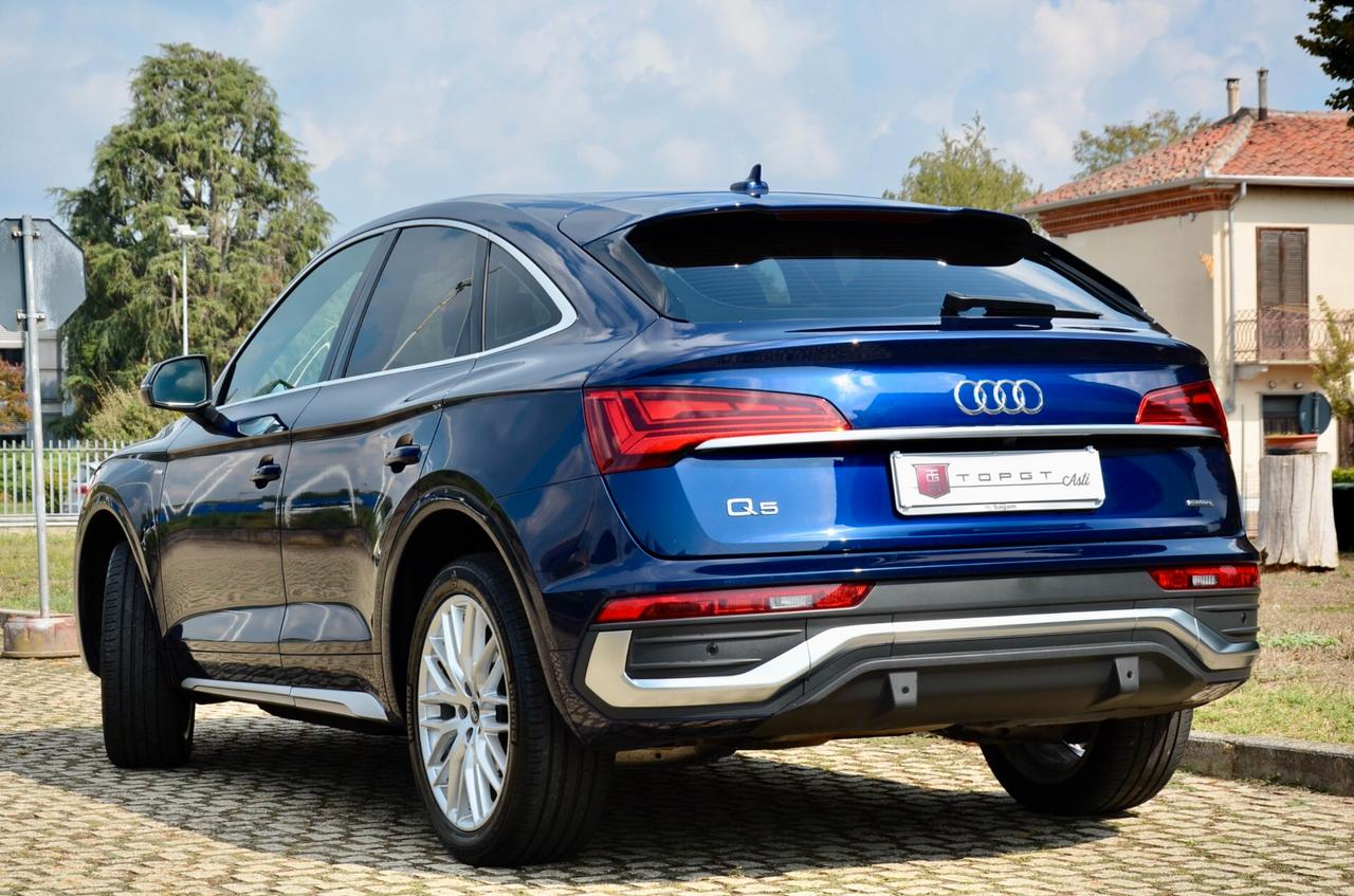 AUDI Q5 SPORTBACK 40 2.0 TDI MHEV MILD HYBRID S LINE INT+EXT QUATTRO 204cv S-TRONIC, EURO 6D, UFF ITALIANA, SERVICE AUDI, FULL LED, RETROCAMERA, PERMUTE