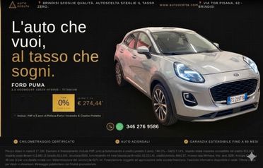 Ford Puma 1.0 EcoBoost Hybrid 125 CV S&S Titanium Design TAN 0%!!!