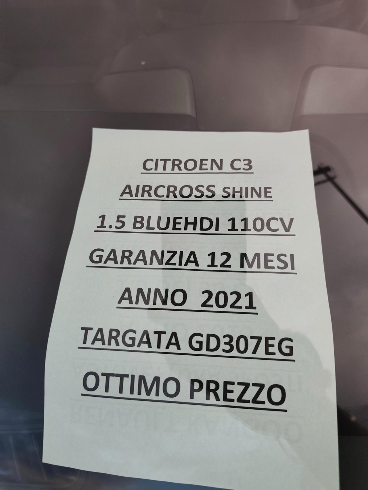 Citroen C3 Aircross 1.5 BlueHDi 110 Shine