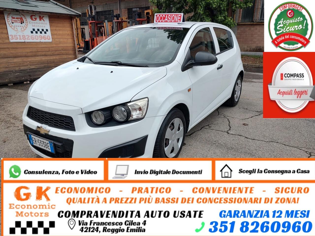 Chevrolet Aveo 1.2 70CV 5 porte LS, OK NEOPATENTATI, GARANZIA L.12 MESI.
