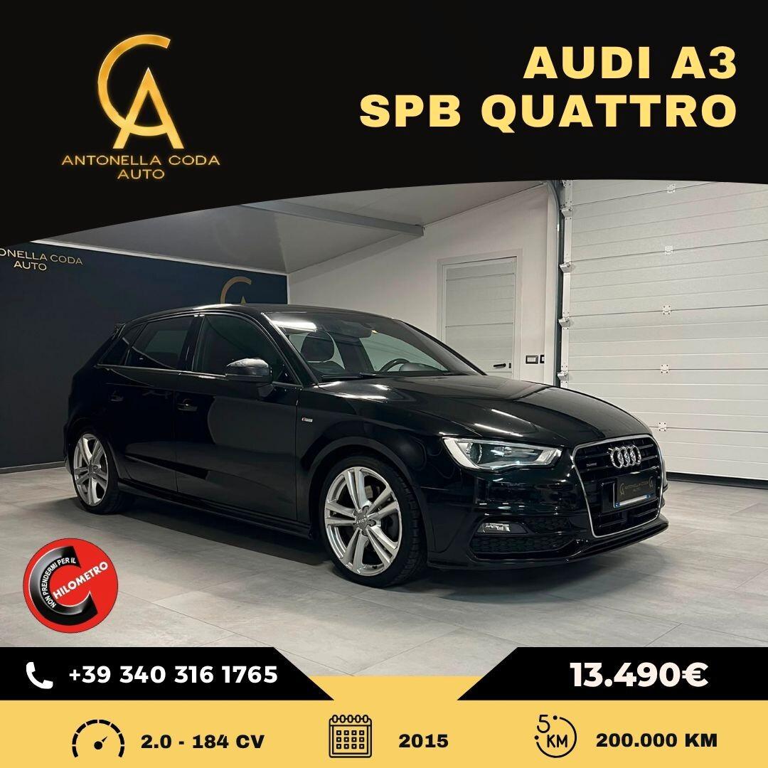 Audi A3 2.0 TDI 184 CV clean diesel quattro S-line