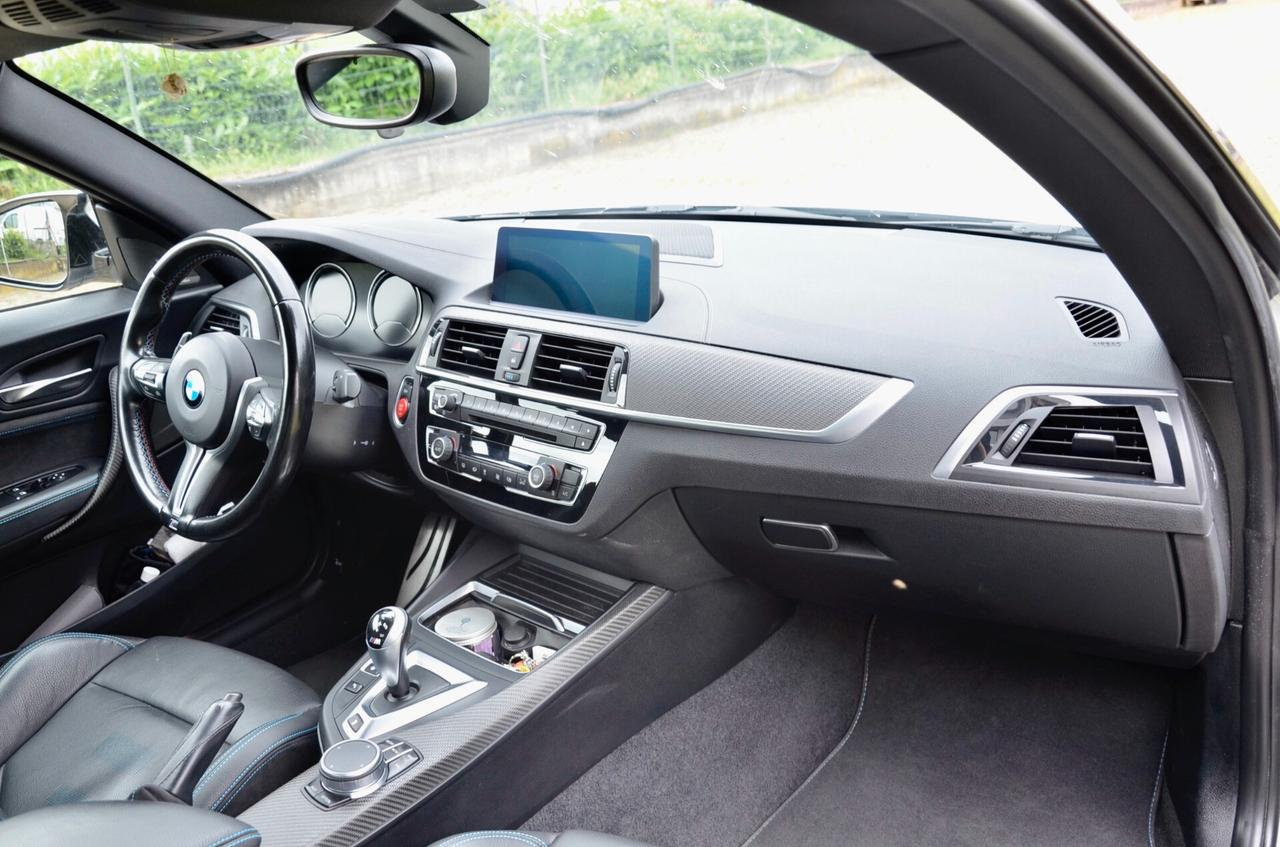 BMW M2 COUPE 3.0 COMPETITION 411cv DKG, TUTTI SERVICE UFF BMW, UFF ITALIANA, EURO 6D, HI-FI HARMAN/KARDON, RETROCAMERA, PERMUTE