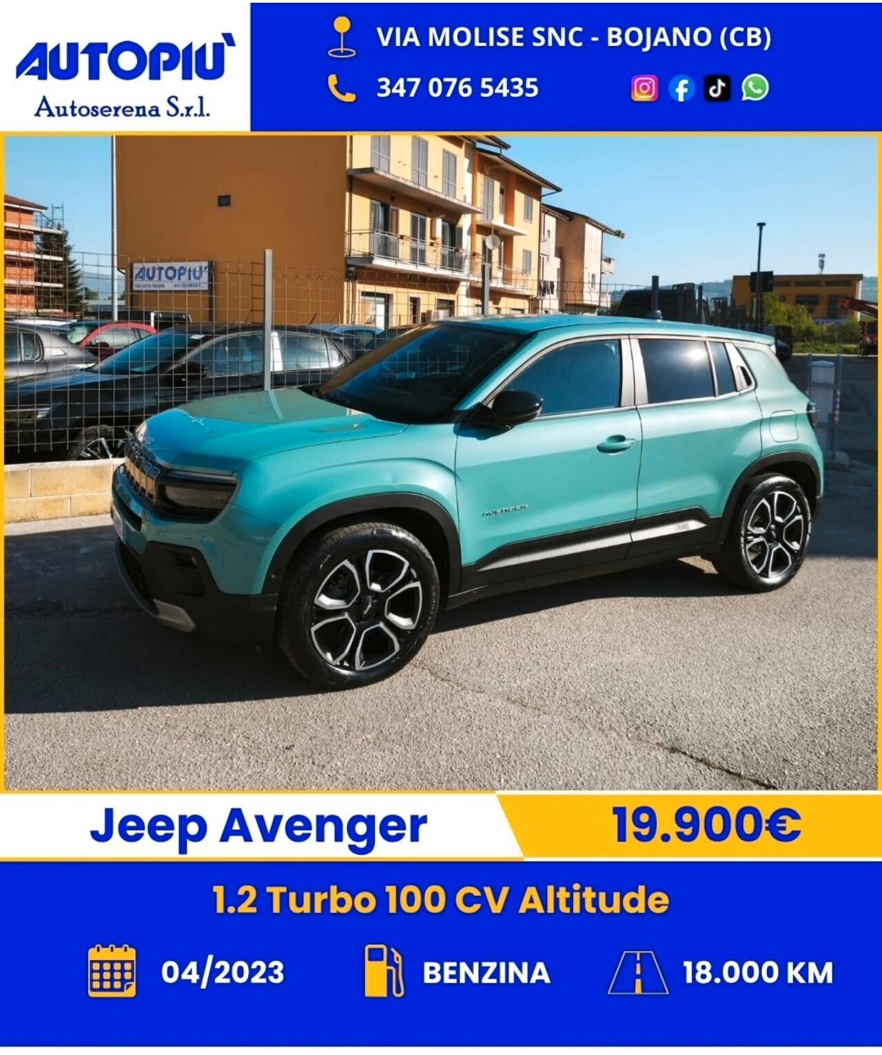 Jeep Avenger 1.2 Turbo 100 CV Altitude