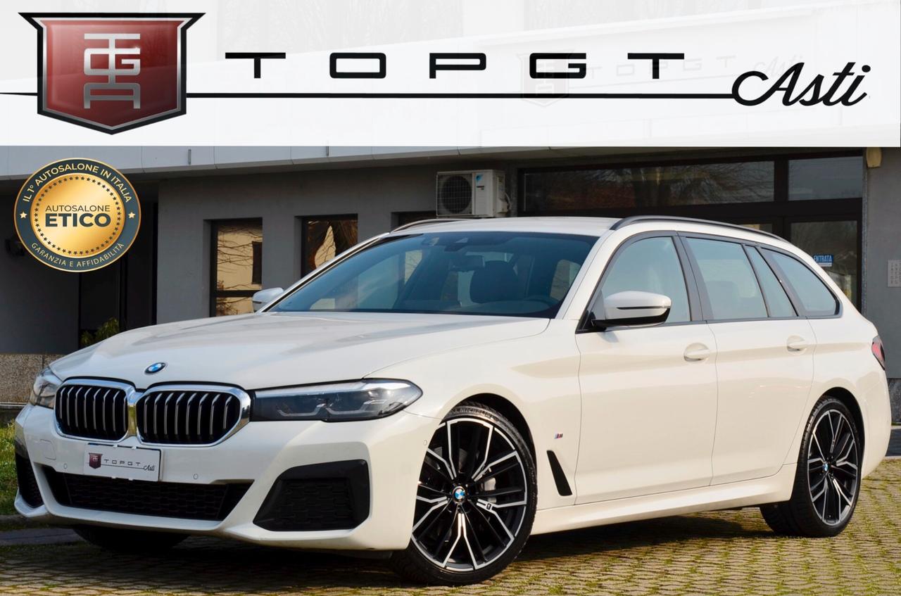 BMW 540d TOURING MHEV 48V XDRIVE MSPORT 340cv AUT, UNICOPROPRIETARIO, GARANZIA BMW, PACCHETTO MANUTENZIONE, UFF ITALIANA, FULL LED, RETROCAMERA, 20", PERMUTE