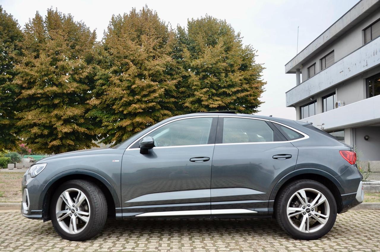 AUDI Q3 SPORTBACK 35 2.0 TDI S LINE EDITION 150cv S-TRONIC, GARANZIA AUDI 2/2027, SERVICE AUDI, UFF ITALIANA, EURO 6E, TETTO, FULL LED, RETROCAMERA, PERMUTE