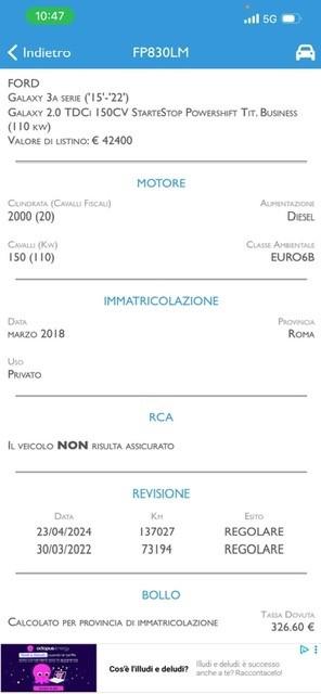 Ford Galaxy 2.0 TDCi 150CV Start&Stop Powershift Tit. Business