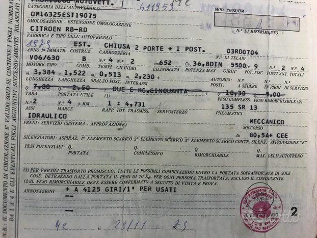 CITROEN LNA - cc 650 - UNICOPROPRIETARIO - 1979