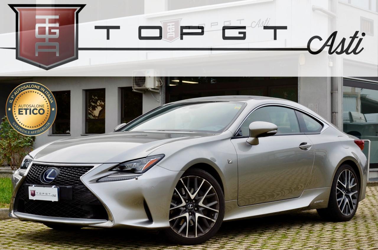 Lexus RC 300h Hybrid F Sport 181cv, TUTTI SERVICE UFF, UFF ITALIANA, EURO 6D, NAVI, PERMUTE