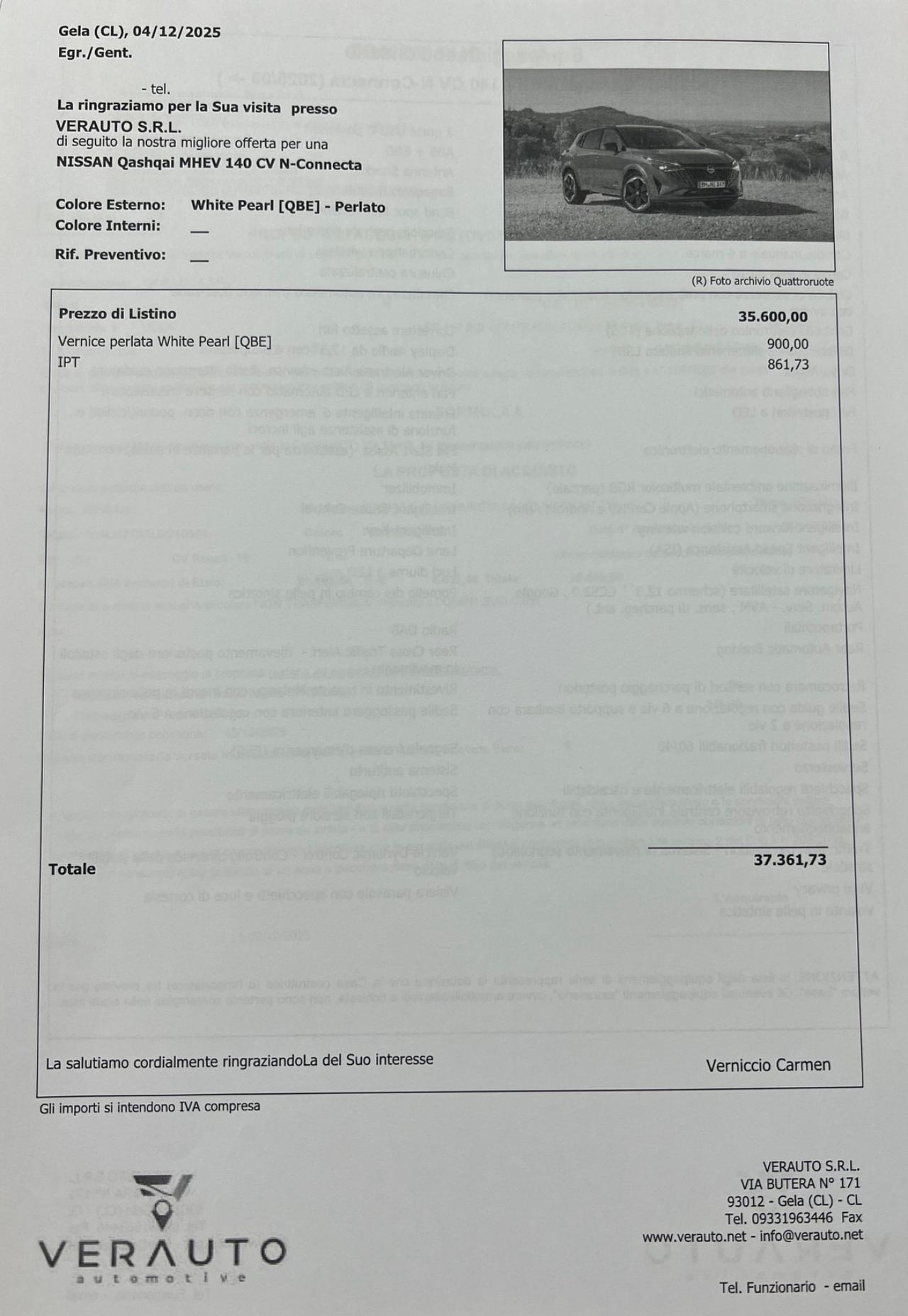 Nissan Qashqai 1.3 mhev N-Connecta 140cv OFFERTA T-STOCK