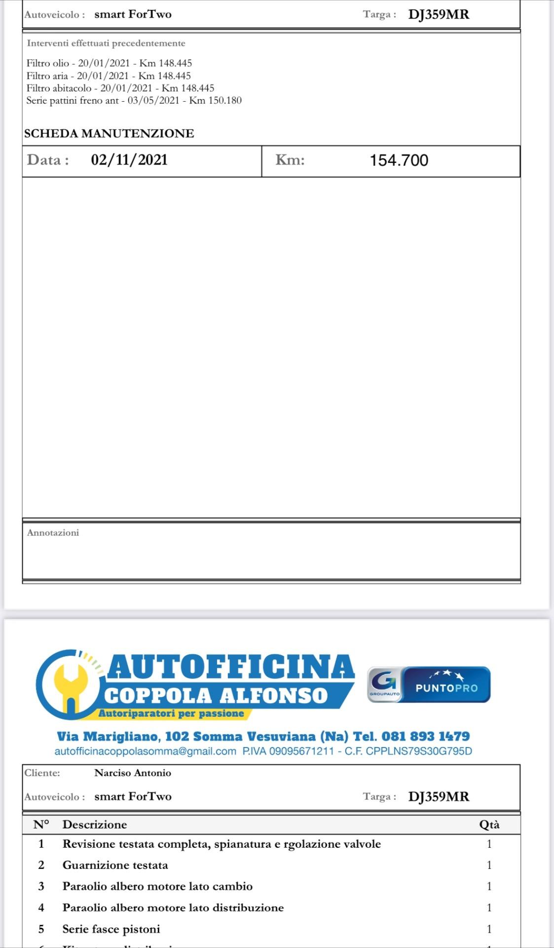 Smart ForTwo 1000 TURBO 84 CV TETTO PASSION