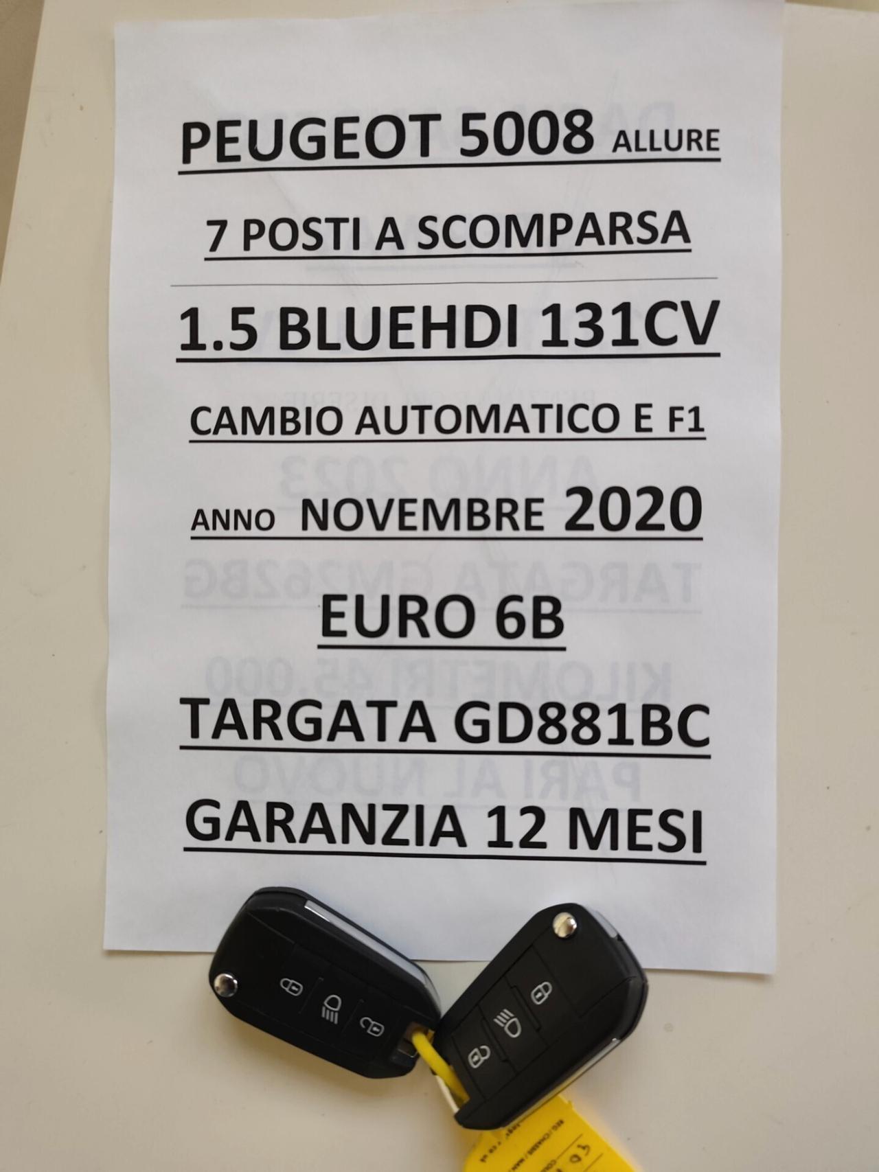 Peugeot 5008 1.5 BlueHDi 130cv 7 POSTI