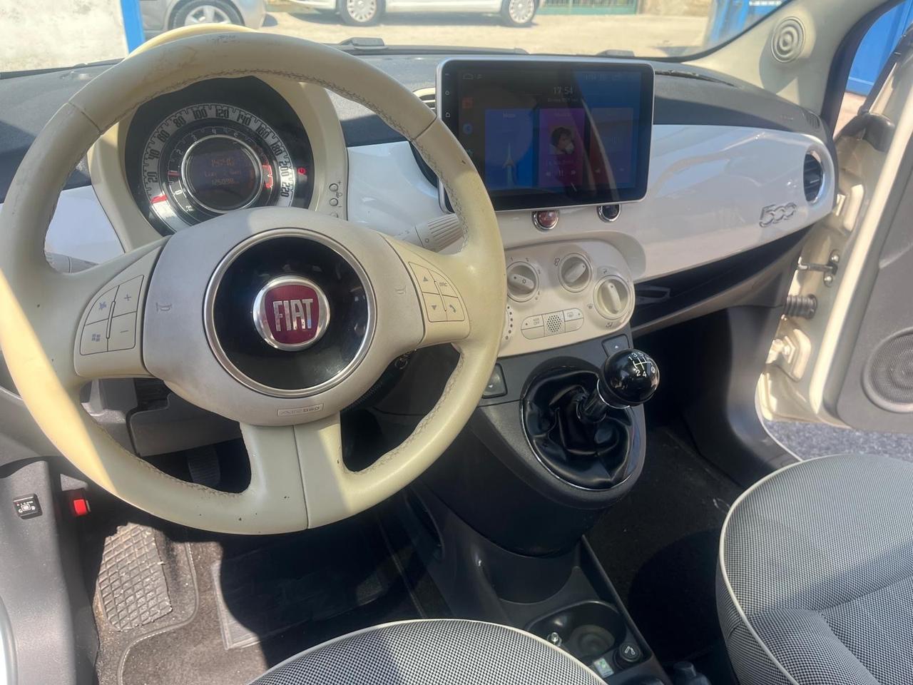 Fiat 500 lounge-1.2 gpl- km 125000-2008