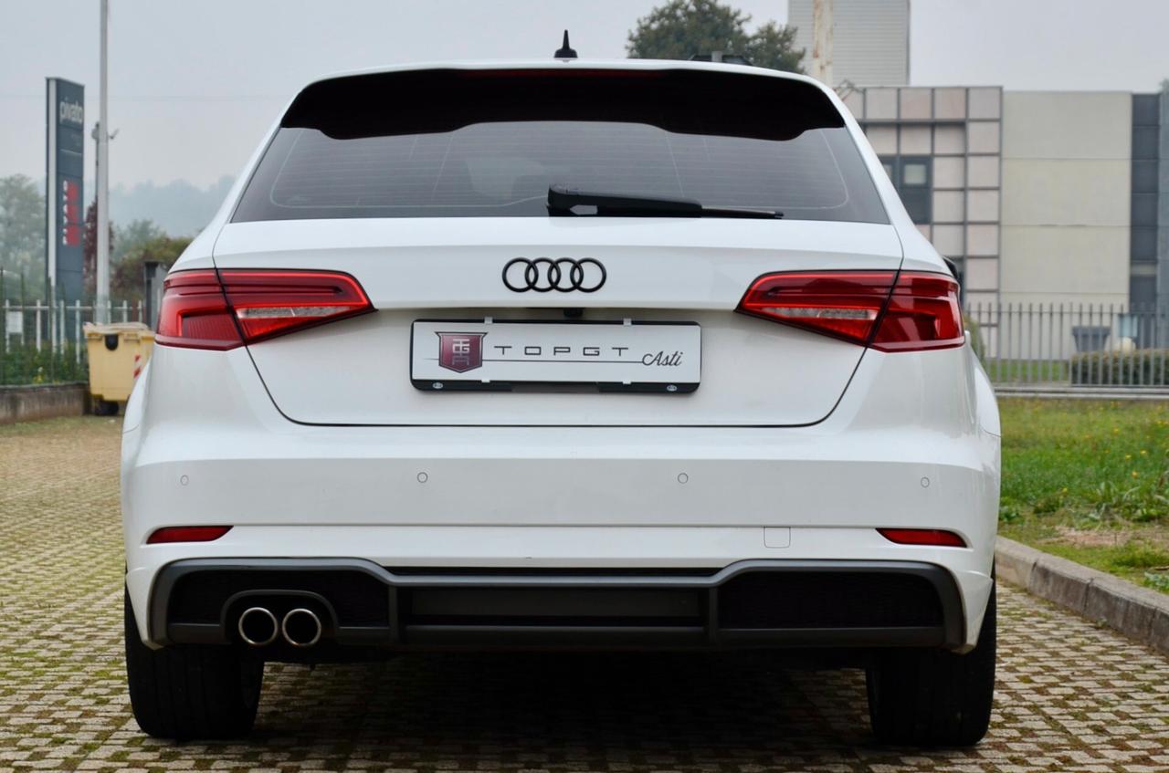 AUDI A3 SPORTBACK 35 2.0 TDI S-LINE EDITION 150cv S-TRONIC, UFF ITALIANA, EURO 6D, FULL LED, RETROCAMERA, PERMUTE