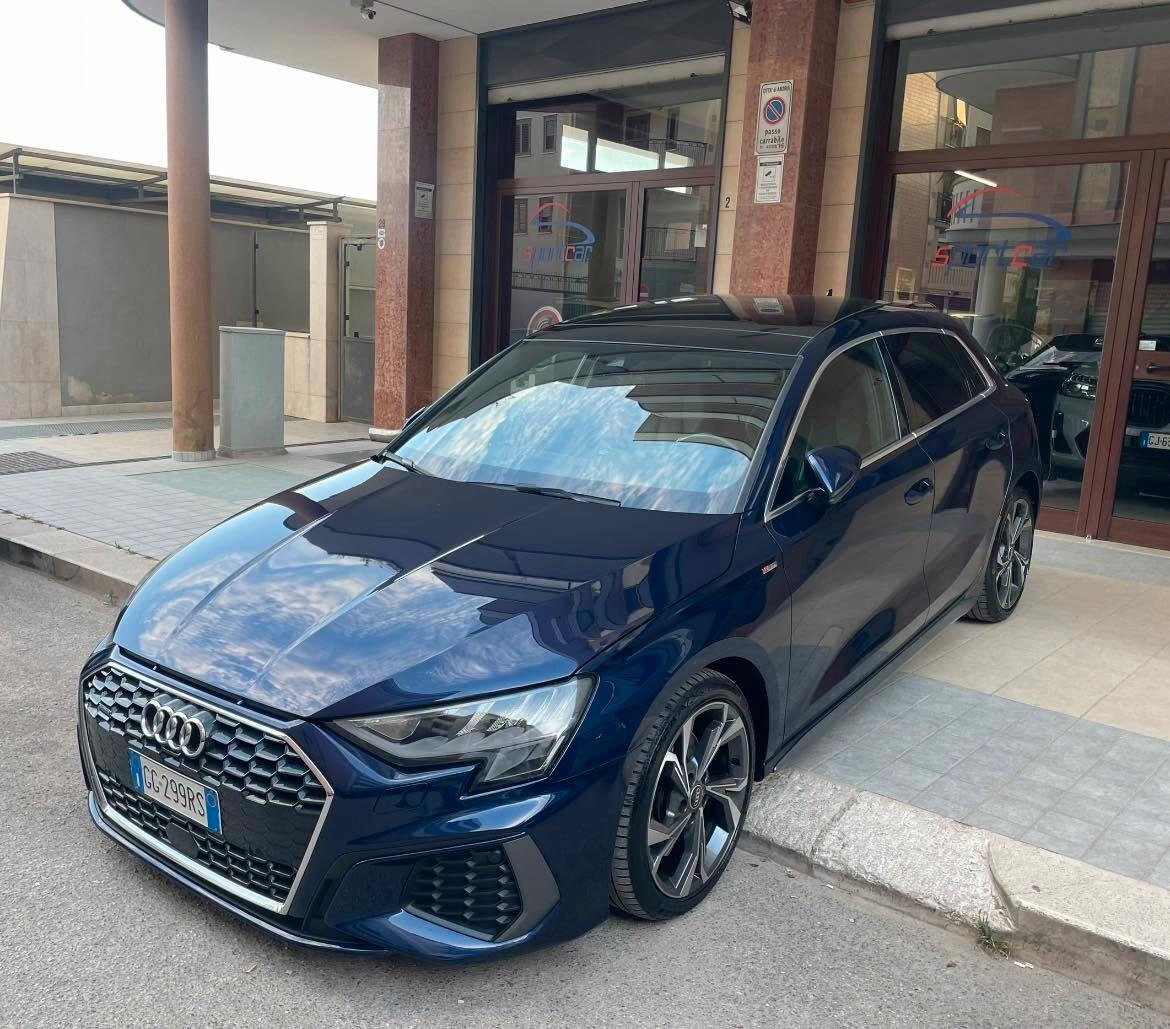 Audi A3 SPB 40 TDI quattro S TRONIC S LINE TETTO NAVY PELLE B&O