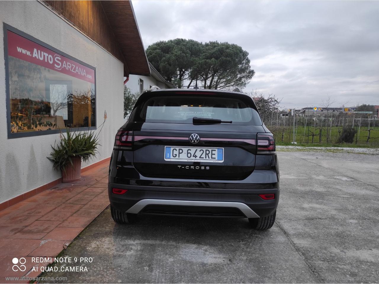 VOLKSWAGEN T-Cross 1.0 TSI Style BMT GARANZIA FABBRICA FINO AL 2027