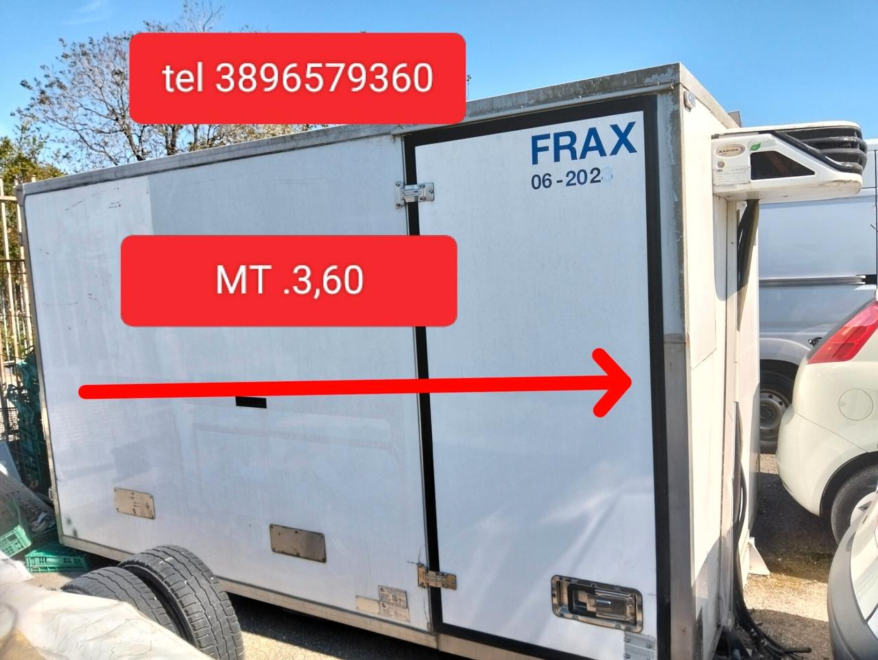 CASSONE ISOTERMICO COIBENTATO MT 3,60 MT 2,20 ADATTO PER DAILY