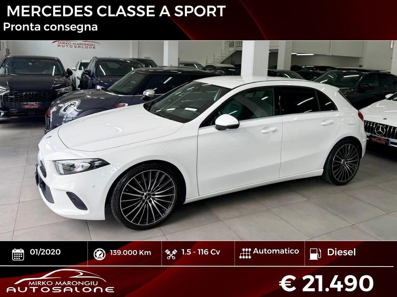 Mercedes classe A Automatic Sport FINANZIABILE