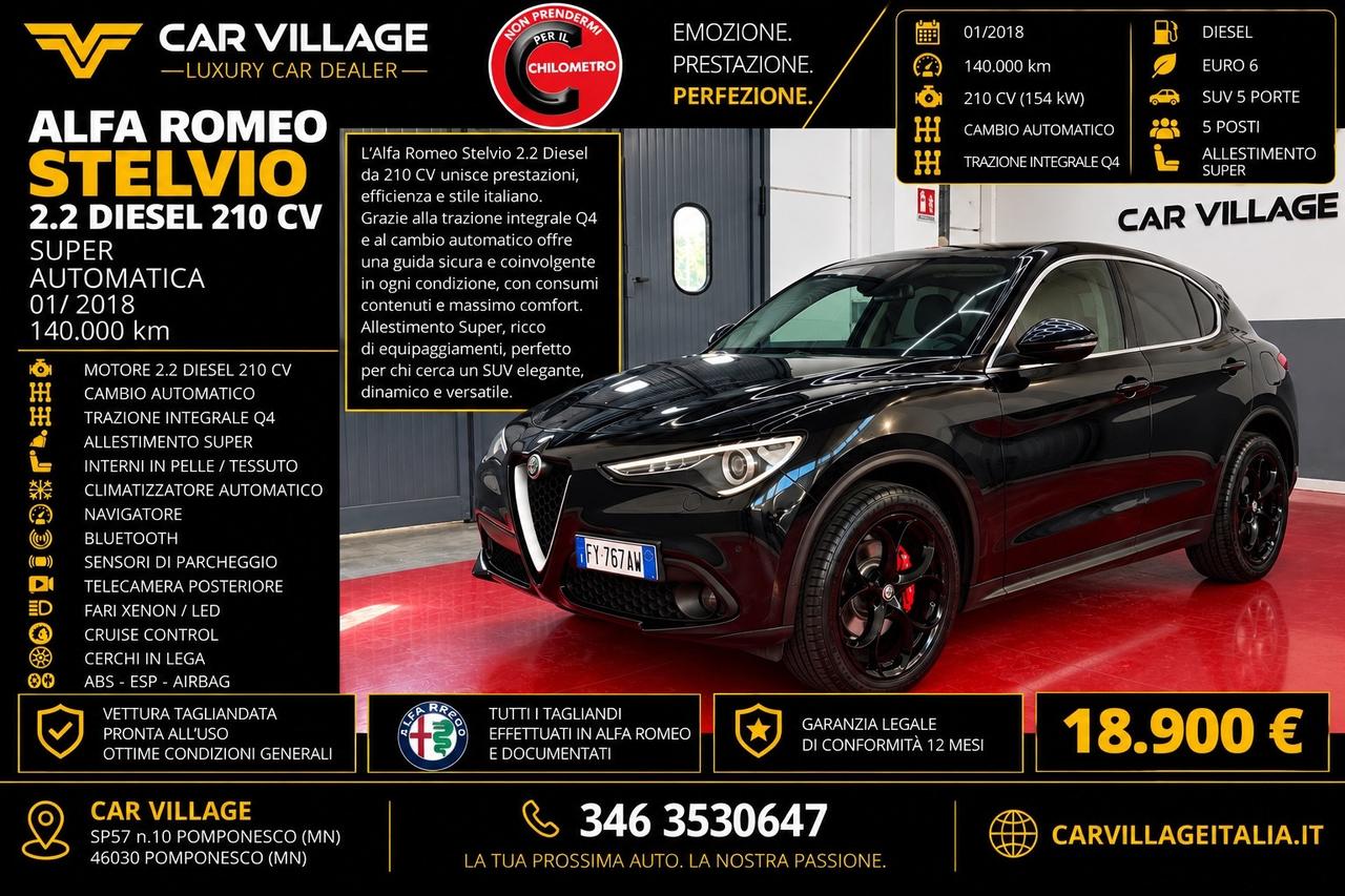 Alfa Romeo Stelvio 2.2 Turbodiesel 210 AT8 Q4 super