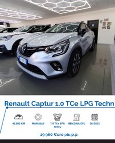 Renault Captur TCe 100 CV GPL Techno