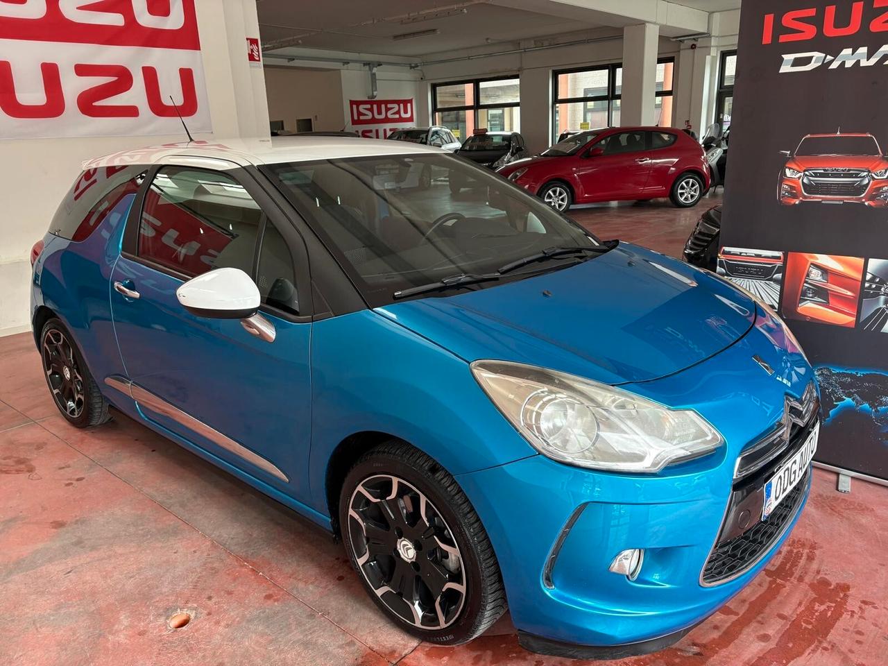 CITROEN DS3 SPORT CHIC benz. 1.6 THP CV 156 Km 170 831 certificati garanzia 12 mesi