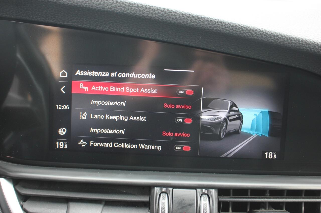 ALFA ROMEO GIULIA 2.2 190cv EAT8 PADDLE VOLANTE *PREZZO VERO* UNIPRO- TAGLIANDO ALFA ROMEO