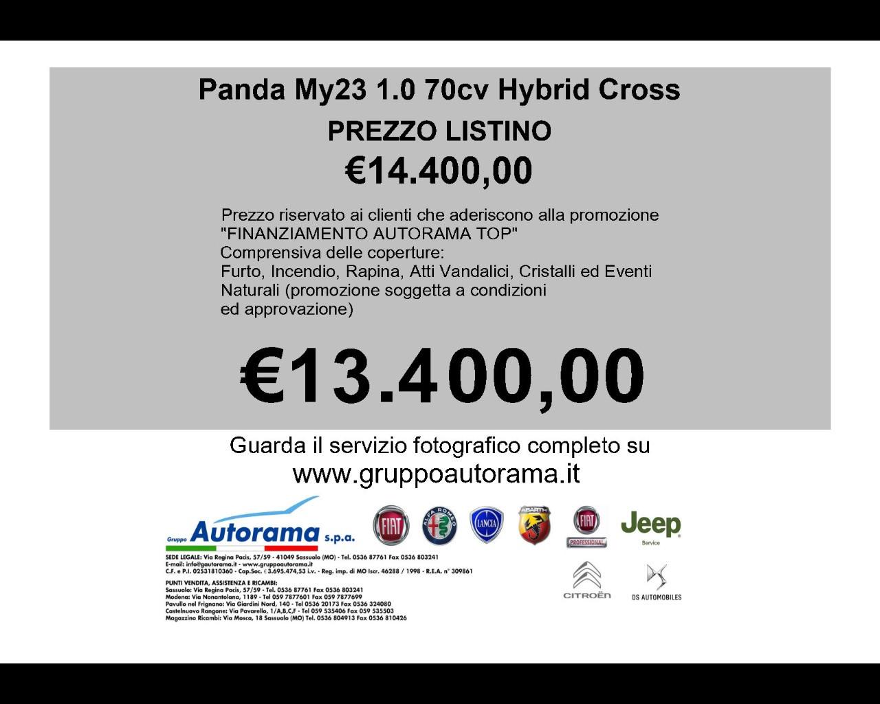FIAT Panda 3ª serie Panda My23 1.0 70cv Hybrid Cross