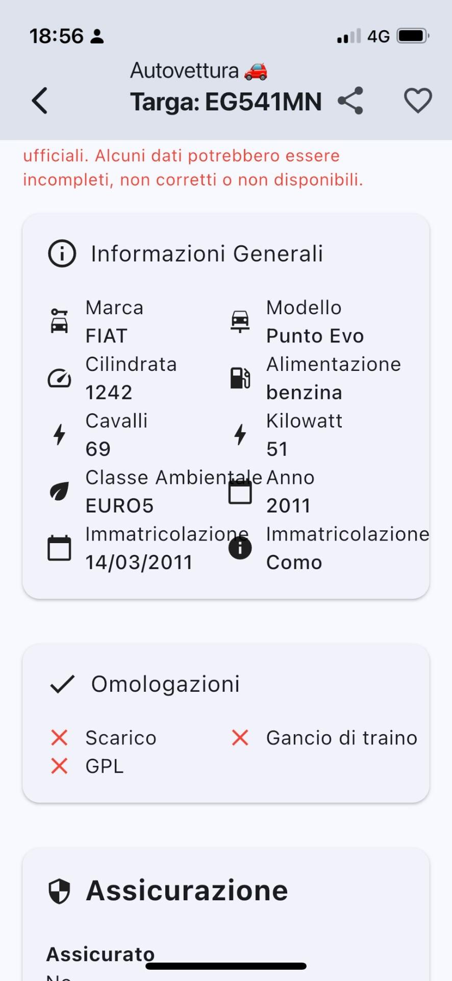 Fiat Punto Evo 1.2 / 51 KW /NEOPATENTATI