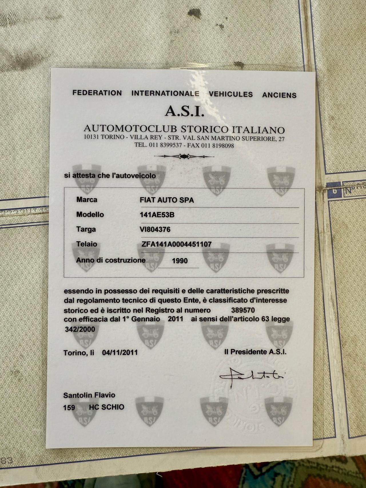 Fiat Panda 4x4 Sisley ASI