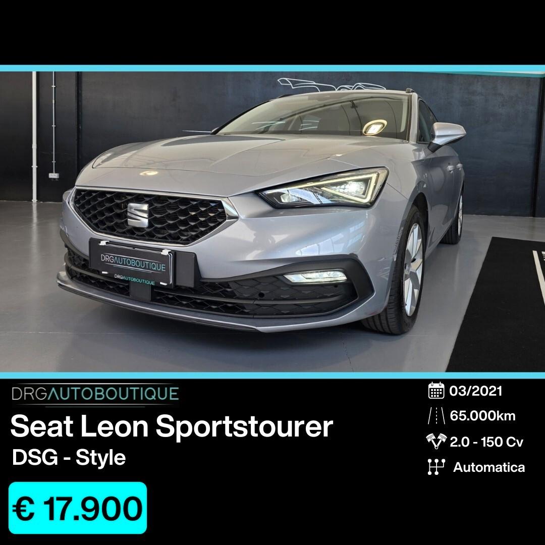 Seat Leon Sportstourer 2.0 TDI 150 CV DSG Style FULL LED/ACC/CARPLAY