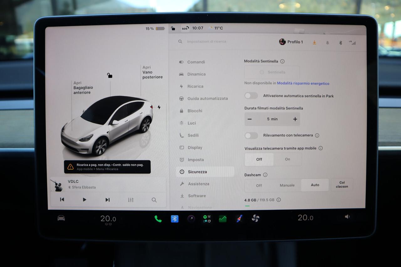 Tesla Model Y 299CV - POMPA DI CALORE - CAMERA