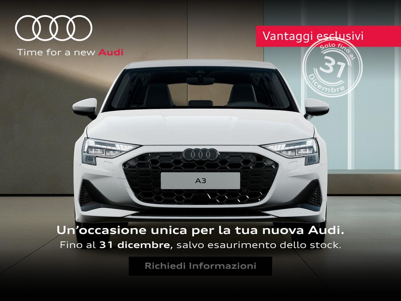 Audi A3 sportback 1.5 tfsi e business advanced 204cv s-tronic